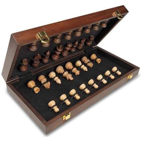 Magnetic chess board inlay