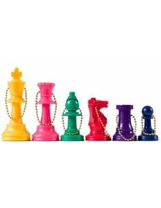 Llavero de plástico ajedrez varios colores