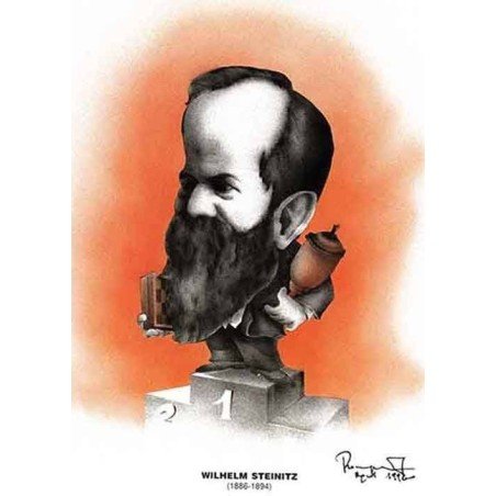 Caricatura campions del mon escacs Wilhelm Steinitz