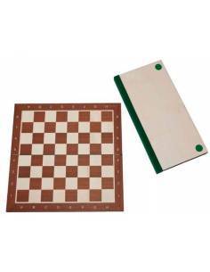 Tablero ajedrez Madera de Caoba plegable 48 cm. con coordenadas