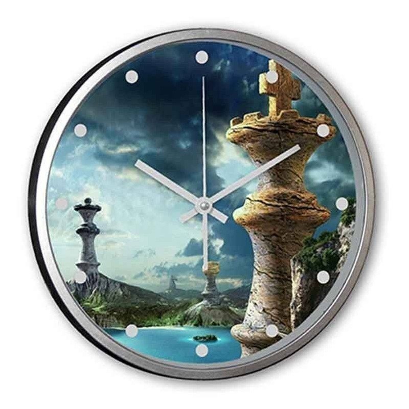 Custom wall clocks with chess drawings