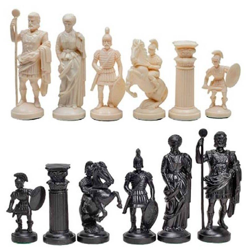 Plastic chess pieces Rome Style