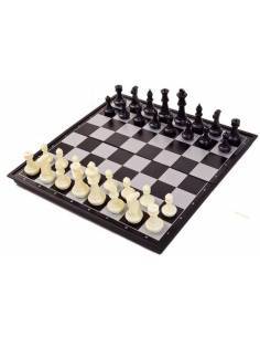 Conjunto ajedrez y damas magnetico 25 cm.