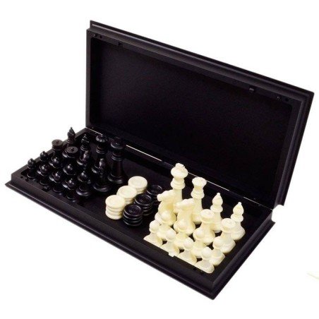 Chess and checkers set magnetic 25 cm.
