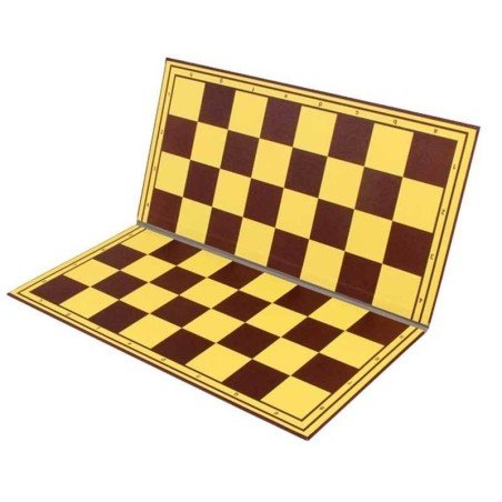 Tauler plàstic escacs plegable 50cm. groc