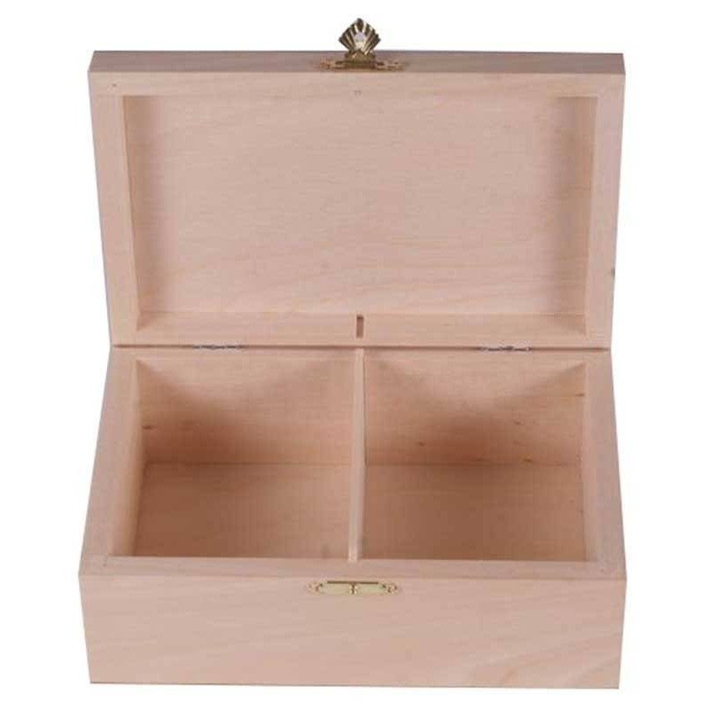 Caja guardar piezas ajedrez madera color claro
