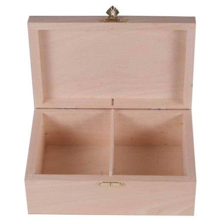 Caja guardar piezas ajedrez madera color claro