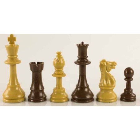 Piezas ajedrez plastico Modelo Beige/Negro