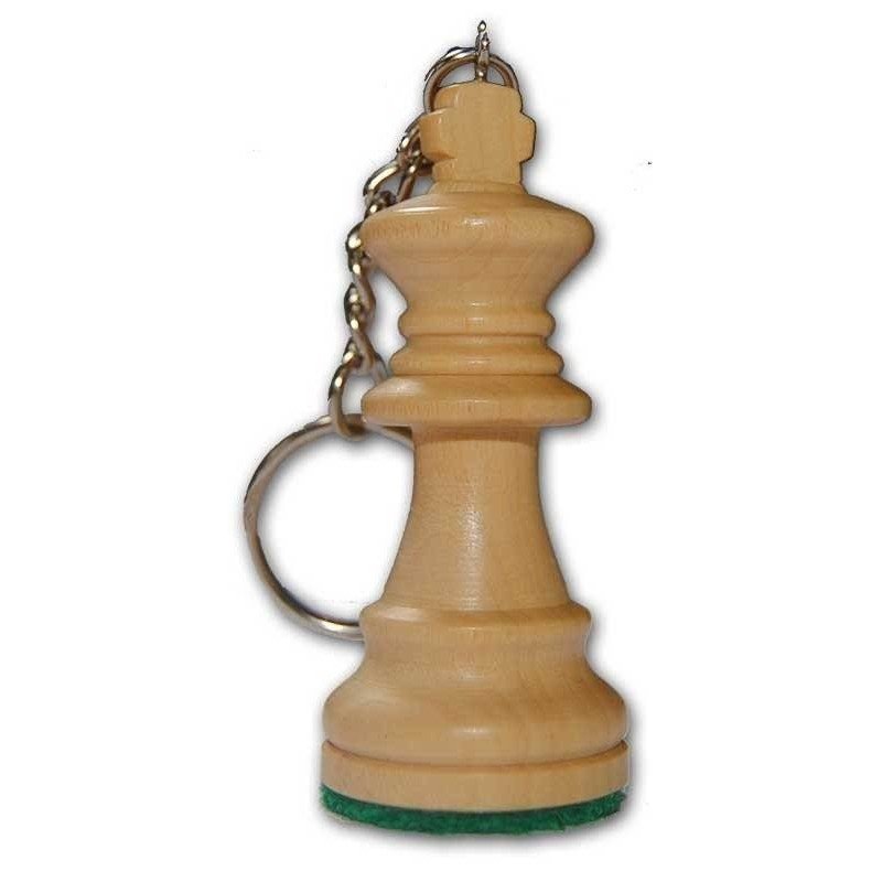 Llavero de ajedrez de madera Rey, dama, torre, alfil, caballo, peon