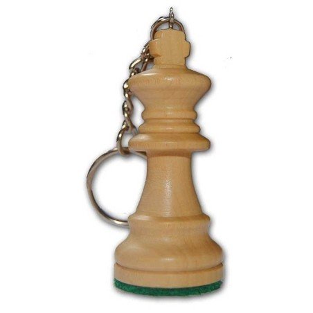 Llavero de ajedrez de madera Rey, dama, torre, alfil, caballo, peon