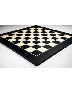 Tablero ajedrez madera Negro de Luxe brillo 45 cm. Rechapados Ferrer