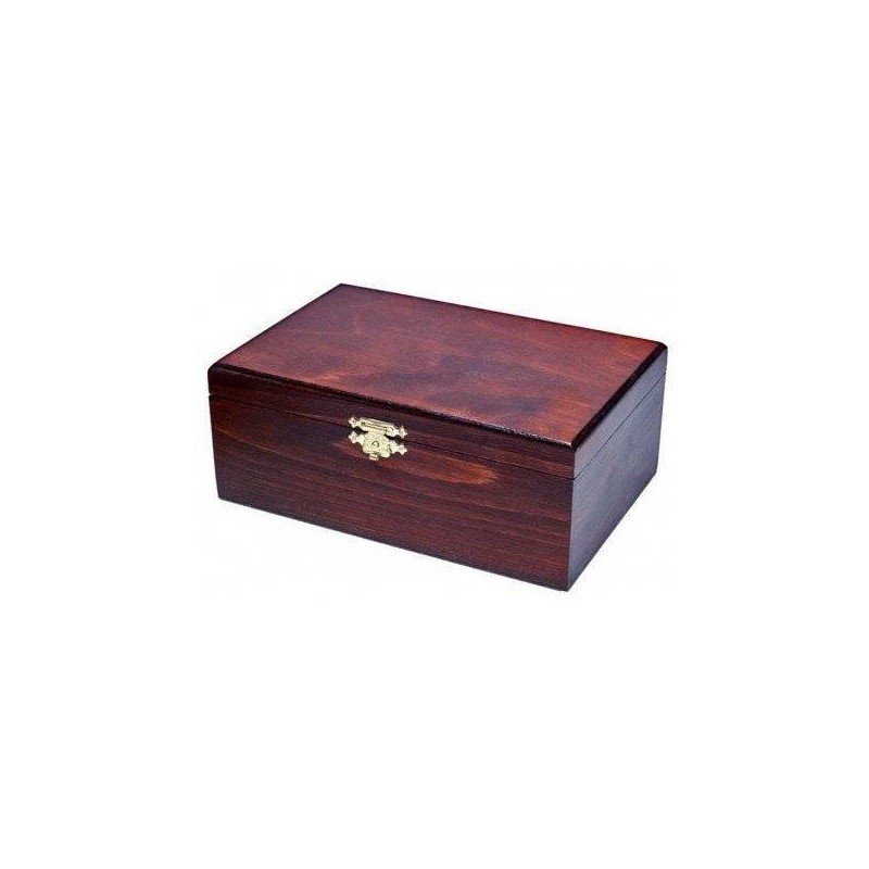 Dark median wooden box 22x15 cm.