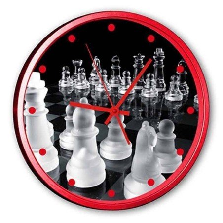 Custom wall clocks with chess drawings