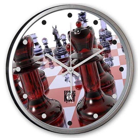 Custom wall clocks with chess drawings