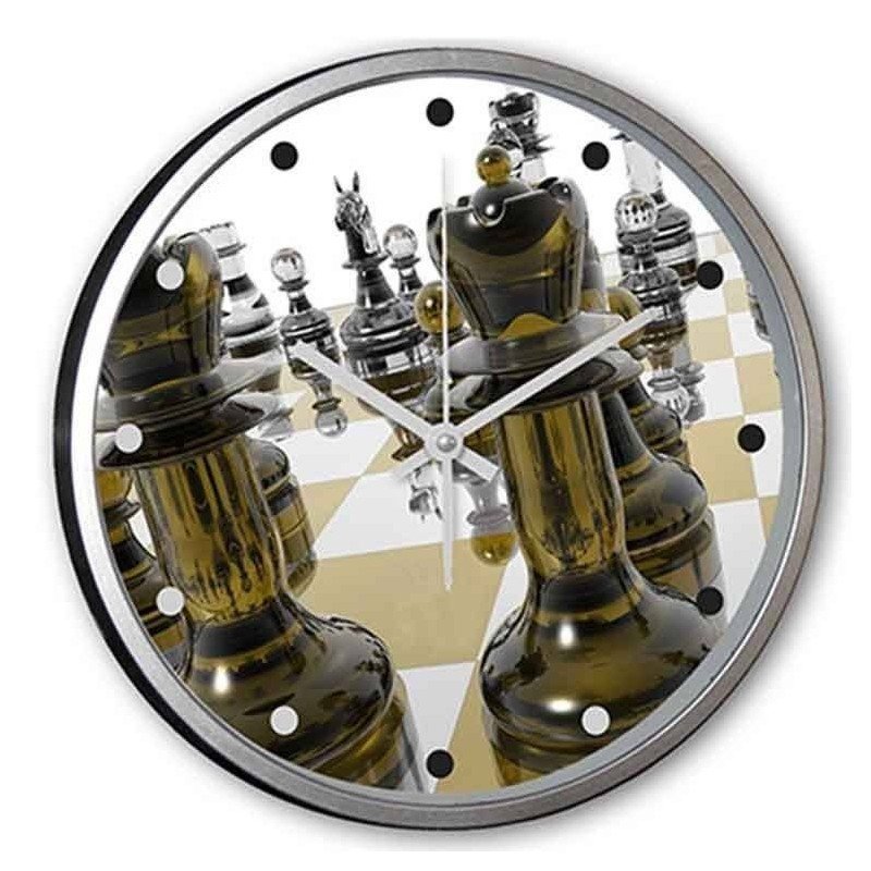Custom wall clocks with chess drawings