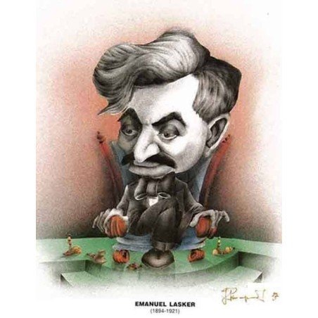 Chess world Cartoon Emmanuel Lasker