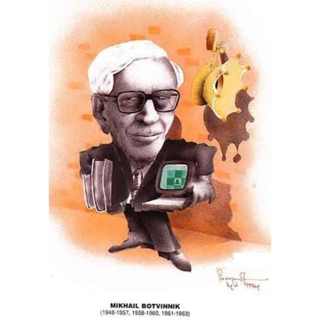 Caricatura campions del mon Mihail Botvinnik