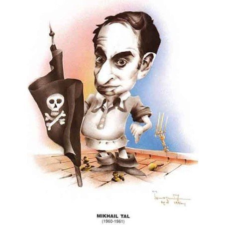 Chess world Cartoon Mikhail Tal