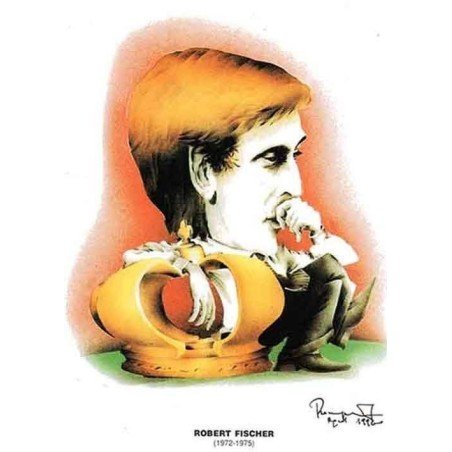 Chess world Cartoon Bobby Fischer