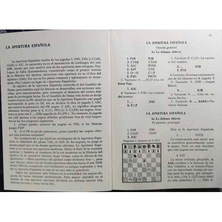 Libro ajedrez La Apertura Española tomo I