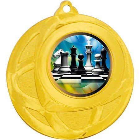 Medalla de oro de ajedrez para sus campeonatos. 50 mm.  Todos los deportes