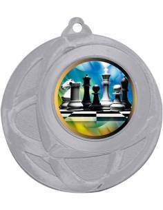 Medalla plata d'escacs per als campionats. 50 mm. Tots els esports