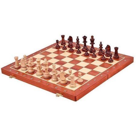 Chess Set magnetic 48 or 54 cm mahogany.