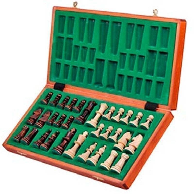 Conjunto ajedrez caoba magnetico 48 o 54 cm.