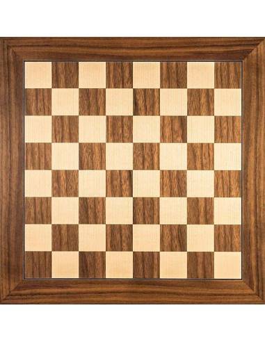 Tablero ajedrez madera Nogal 50 cm. superior Rechapados Ferrer