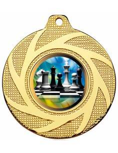 Medalla de oro de ajedrez para sus campeonatos. 70 mm.  Todos los deportes