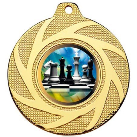 Medalla d'or d'escacs per als campionats. 70 mm. Tots els esports
