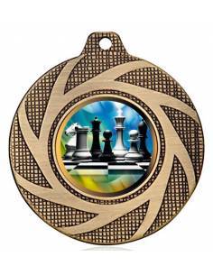 Medalla de bronce de ajedrez para sus campeonatos. 70 mm.  Todos los deportes