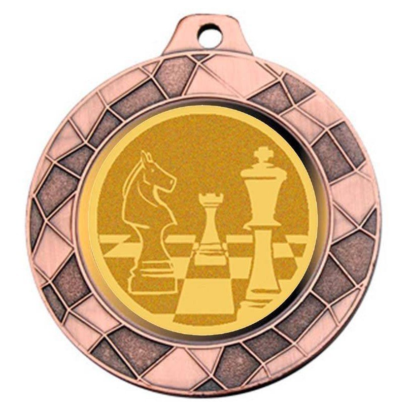 Medalla coure d'escacs per als campionats. 70 mm. Tots els esports