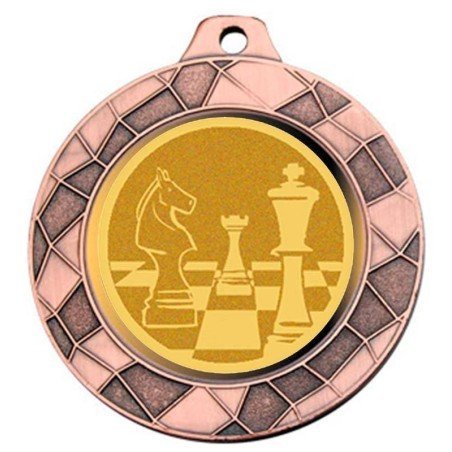 Medalla de cobre de ajedrez para sus campeonatos. 750 mm.  Todos los deportes