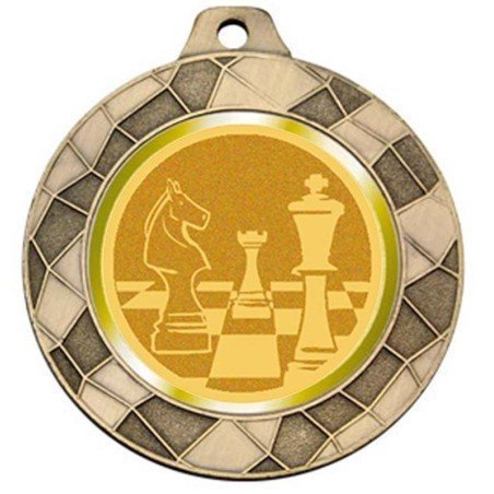 Medalla bronze d'escacs per als campionats. 70 mm. Tots els esports