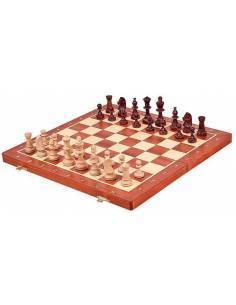 Conjunto ajedrez caoba magnetico 48 o 54 cm.