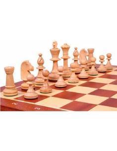 Conjunto ajedrez caoba magnetico 48 o 54 cm.