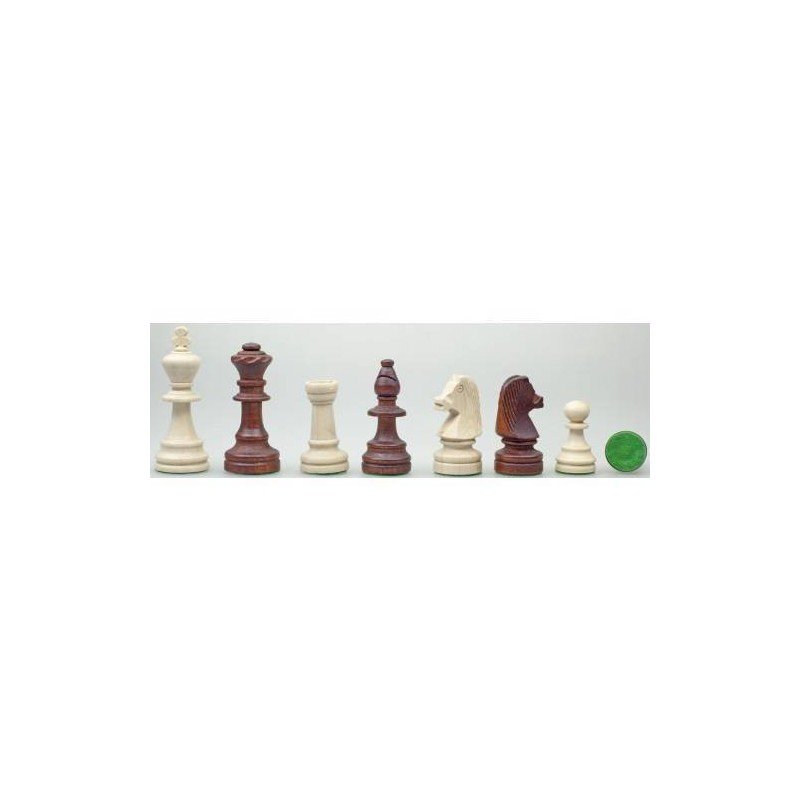 Conjunto de ajedrez madera de nogal 37 cm.