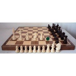 Walnut wood chess set 37 cm. 2