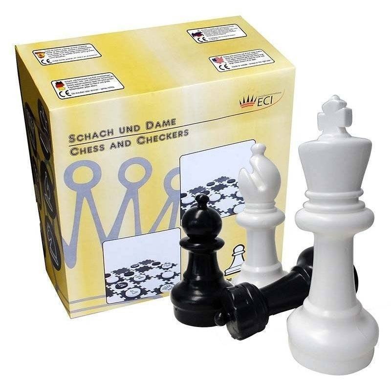 Juego de ajedrez grande con piezas y rey de 31 cm para actividades escolares