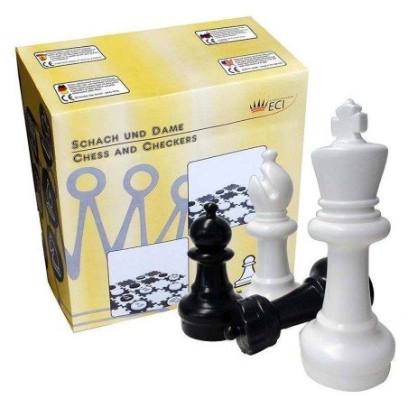 Giant chess set with pieces and a 31 cm king for school activities