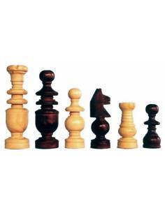 Piezas ajedrez madera modelo Corriente Mora