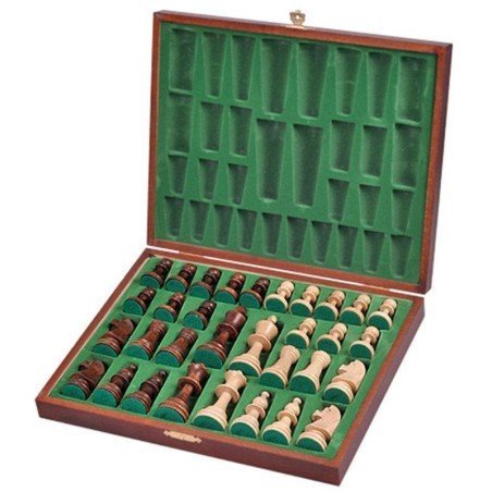 Mahogany flat box save chess pieces