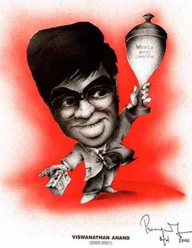 Caricatura campions del mon Viswanathan Anand Caricatura campions del mon Viswanathan Anand
