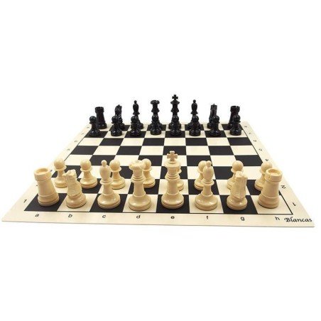 Staunton 5/6 | Tablero 45x45 y Piezas Rey 96 mm – EscaciMat