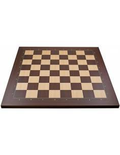 20 Standard Mahogany Chess Board with Coordinates - 55mm Square