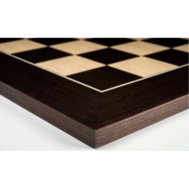 Tauler escacs fusta Wengue De Luxe 50 cm. Rechapados Ferrer