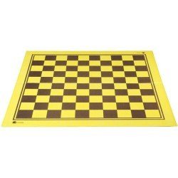 Tauler plàstic escacs plegable 50cm. groc 2