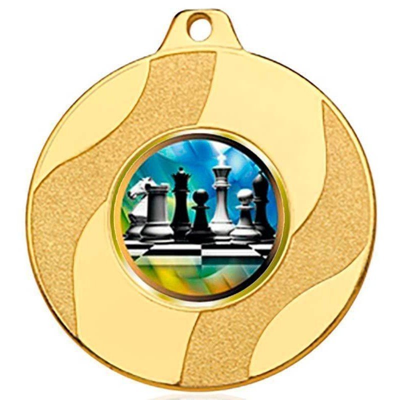 Chess medal for their championships GOLD 50 mm. 072L