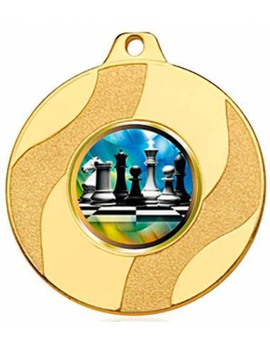 Medallas de ajedrez para sus campeonatos ORO 50 mm. 037L